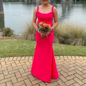 Sherri Hill size 0 coral dress. Fits size 2-4.